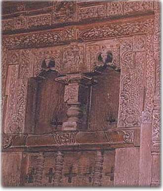 Sample of an intricately carved portion inside the Hadimba temple