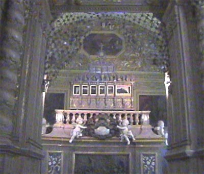 sacred relic of the body of  St.Francis Xavier in a silver casket