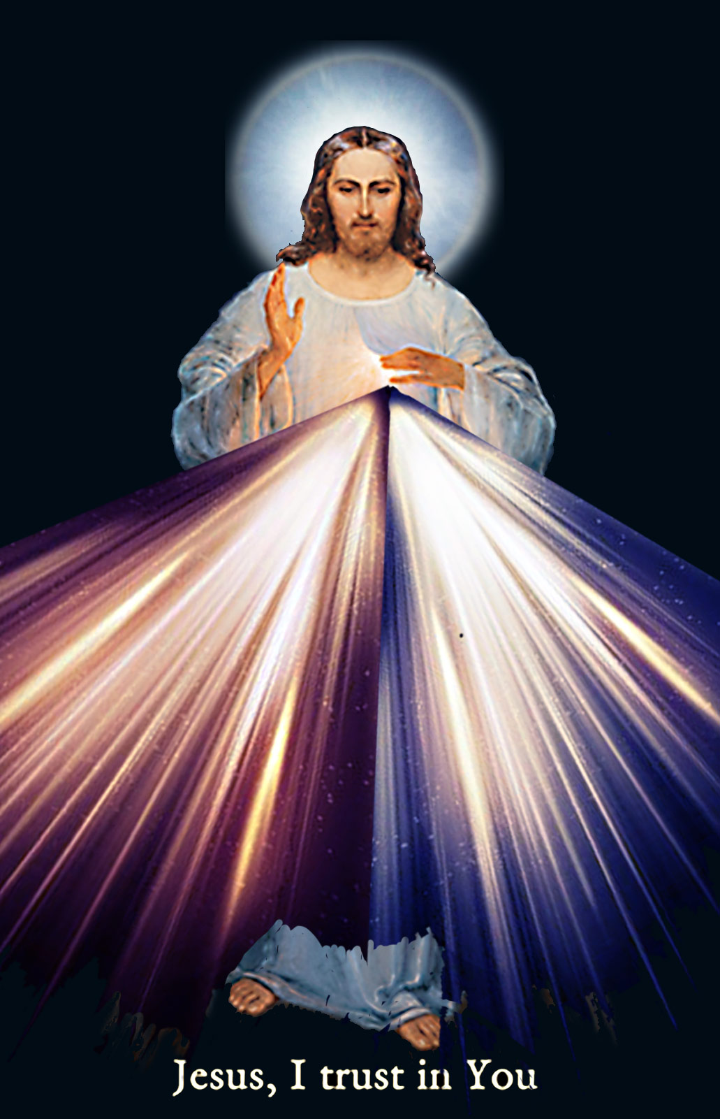 Divine Mercy  Vilnius image - Digitally enhanced