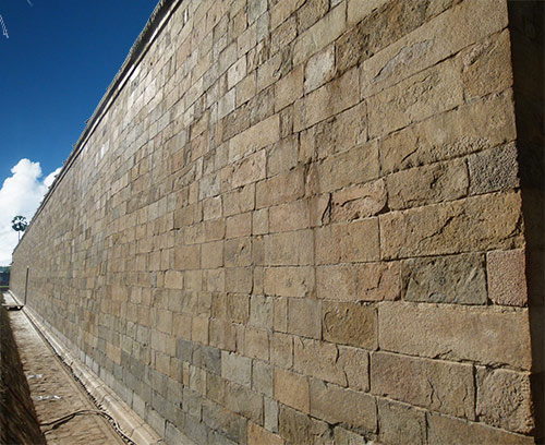 Outer walls built of granite stones