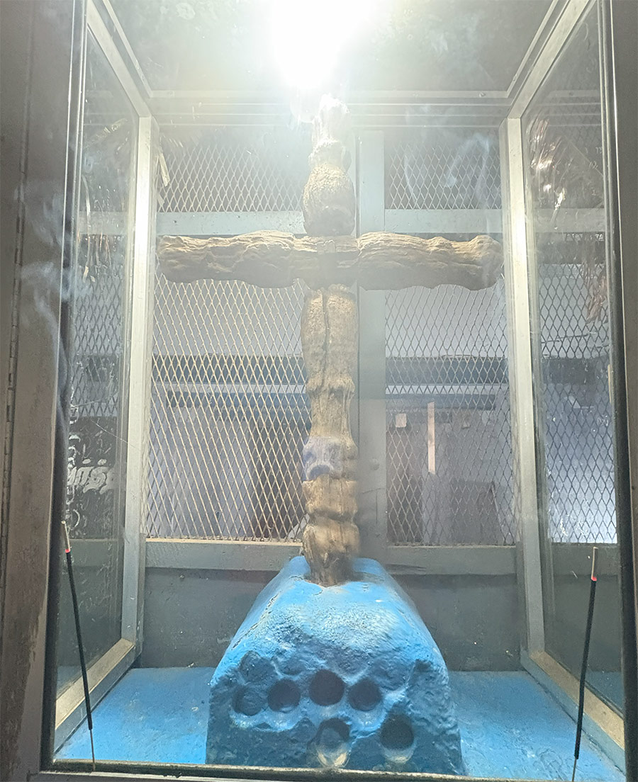 Cross inside the Shrine