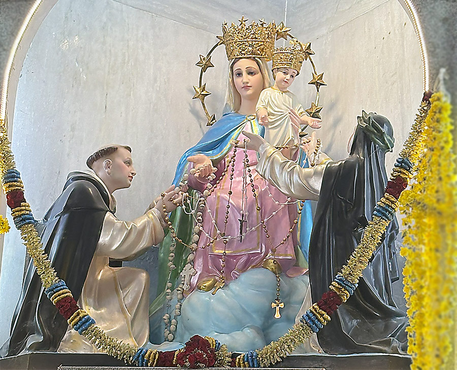 Our Lady of Rosary Statue in the Basilica of Our Mother of Snows